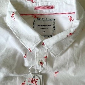 NWT Boys flamingo shirt